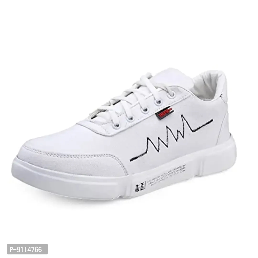 ROCKFIELD Men's Canvas Sneakers Casual Shoes for Men's 391 - 7UK, White