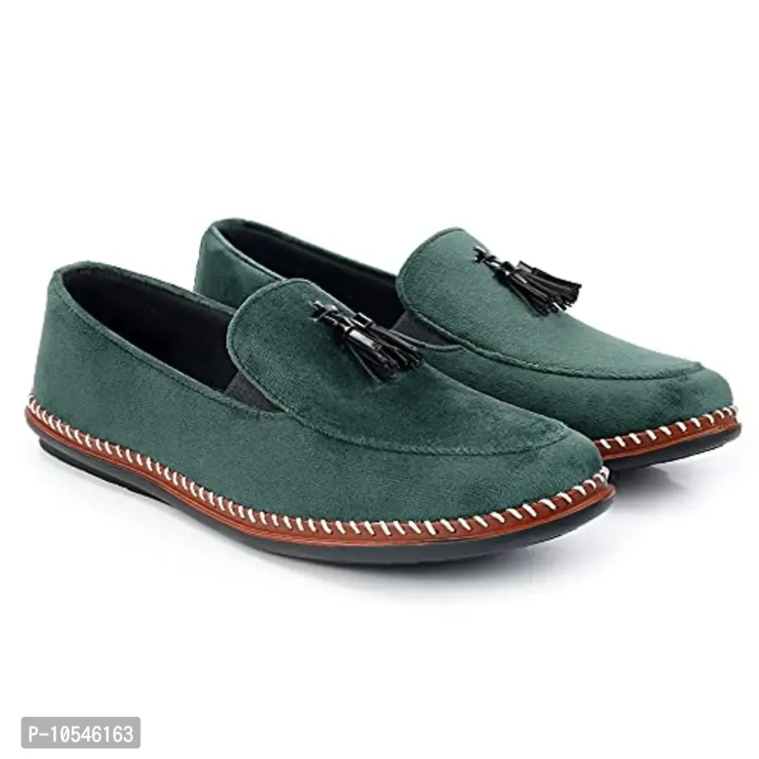 Bonexy Men's Latest Stylish Causal/Formal/Office/Loafer Shoes for Man & Boys - Green, 6UK