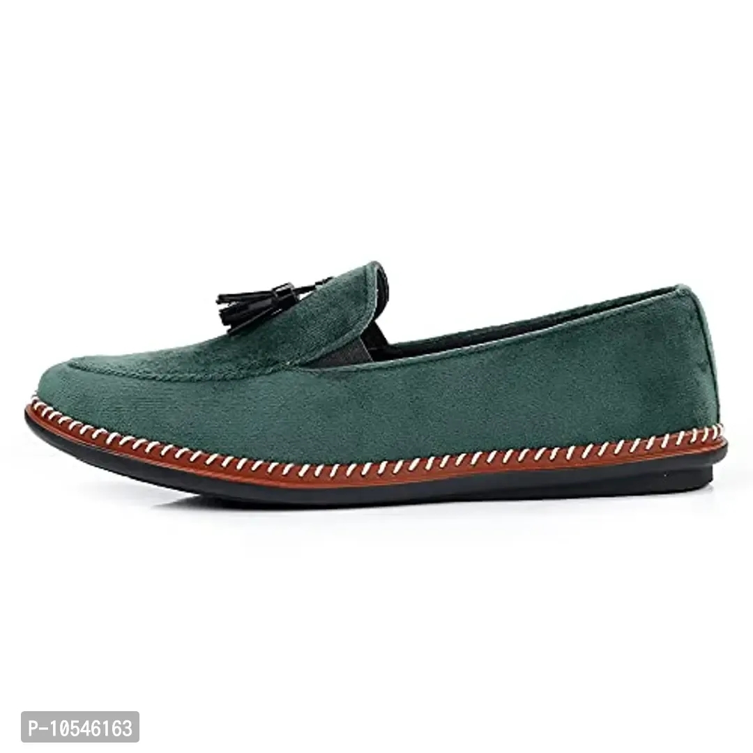 Bonexy Men's Latest Stylish Causal/Formal/Office/Loafer Shoes for Man & Boys - Green, 6UK