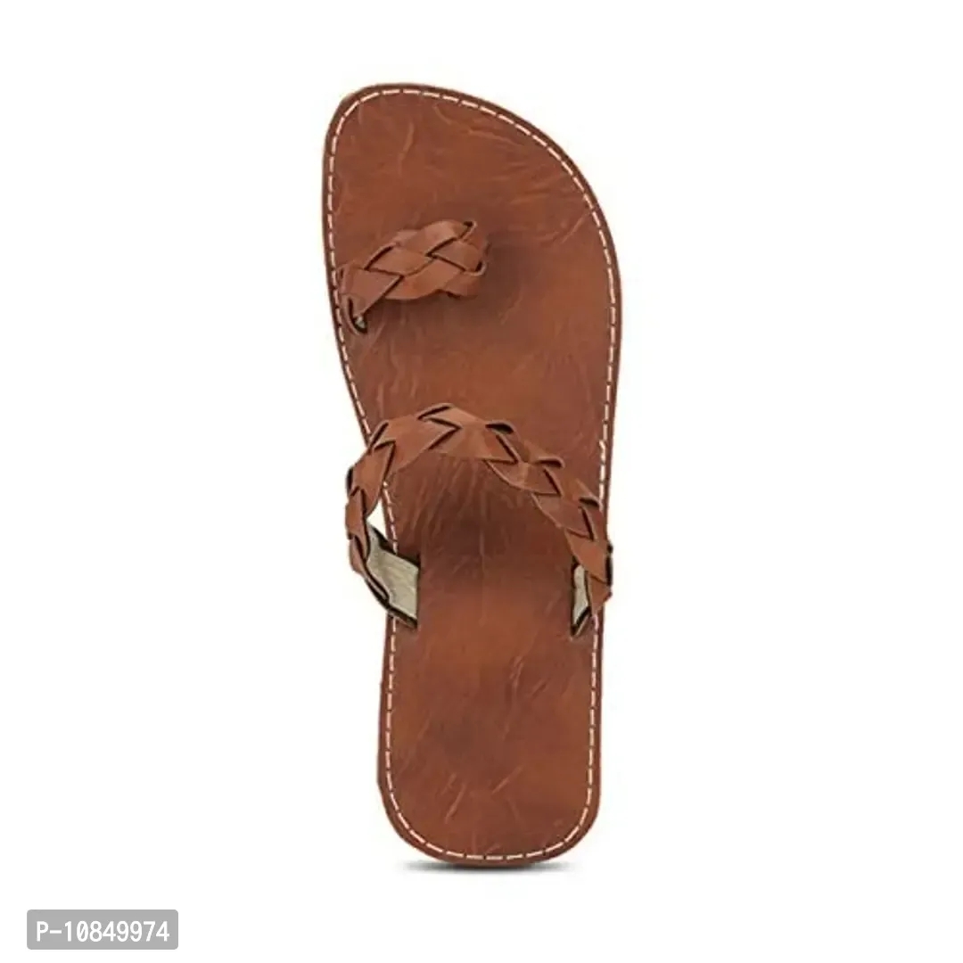 clbohara Ethnic Handmade Stylish Sandals for Men 1101-8 Tan - Brown, 8UK