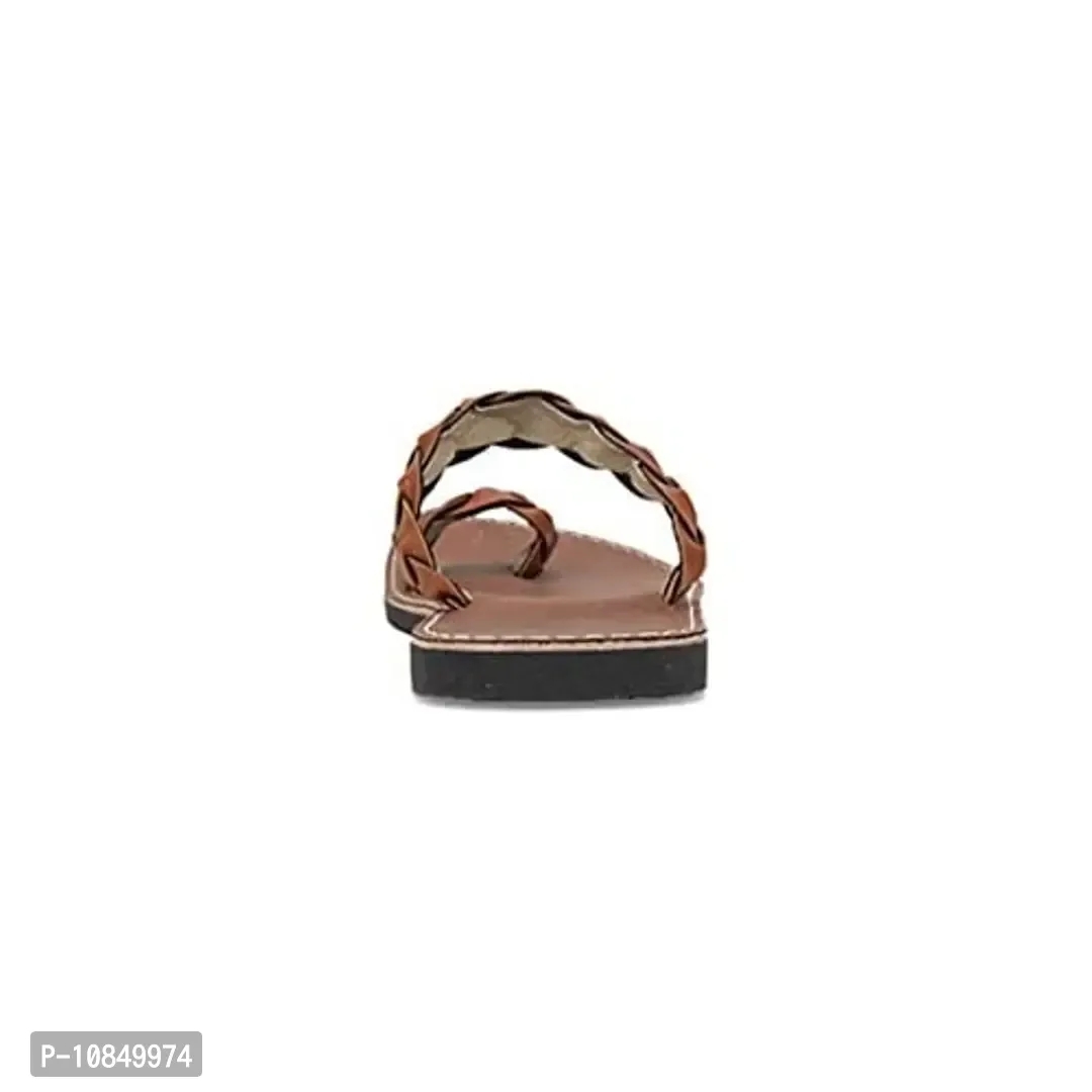 clbohara Ethnic Handmade Stylish Sandals for Men 1101-8 Tan - Brown, 8UK