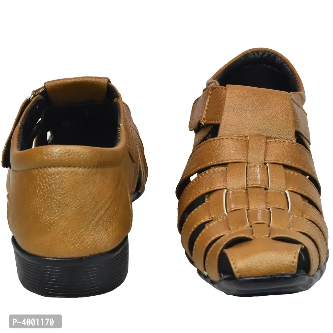 Stylish Brown Leather Sandal - Brown, 6UK