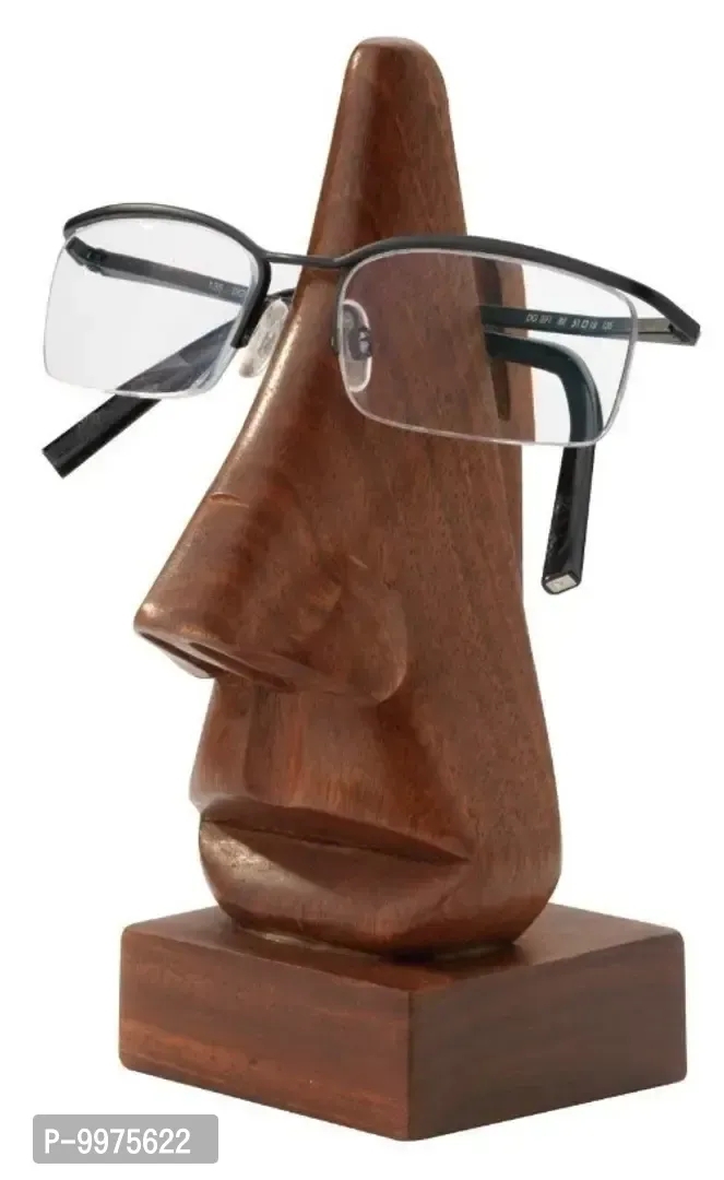 Wooden Nose Shaped Spectacles Eyeglasses Sunglasses Holder Stand//Nose Shaped Eyeglass Spectacle Holder Display Stand Home Decorative Chasma Stand