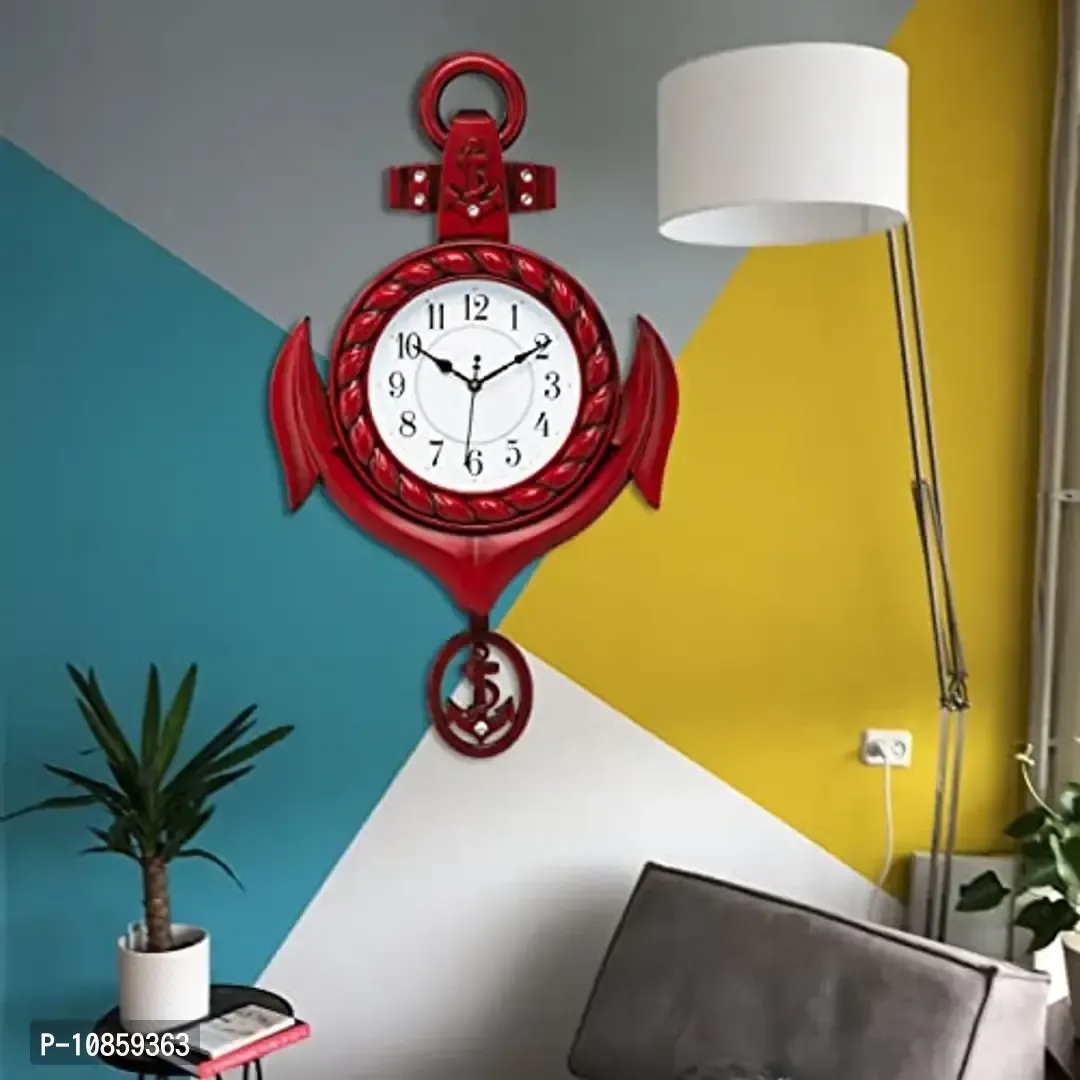 Harbour Analog Latest Stylish New Models Wall Clock with Pendulum for Home Living Room Hall Bedroom (Size Height 42 CM X Width 30.5 CM)- Home Decor Big Size Wall Clock MJ AD ZL1Size: King Color:  Red Type:  wall clocksWithin 6-8 business days However, to find out an actual date of delivery, please enter your pin code.• Made with Pure High Quality PolyPropelene. This clock will add 