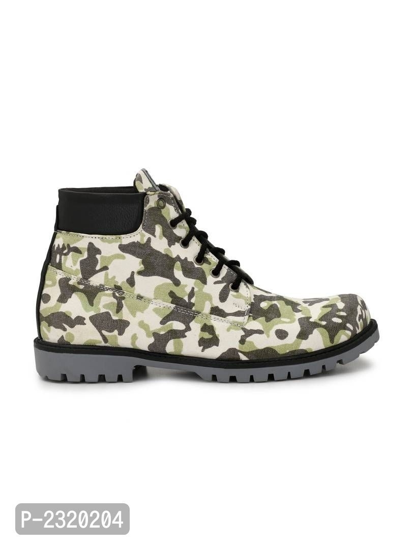 High Top Synthetic Leather Milittary BootsSize: UK8 Color:  Multicoloured Type:  Flat Boots Style:  Printed Material:  Synthetic LeatherWithin 6-8 business days However, to find out an actual date of delivery, please enter your pin code.High Top Synthetic Leather Milittary Boots - 8UK