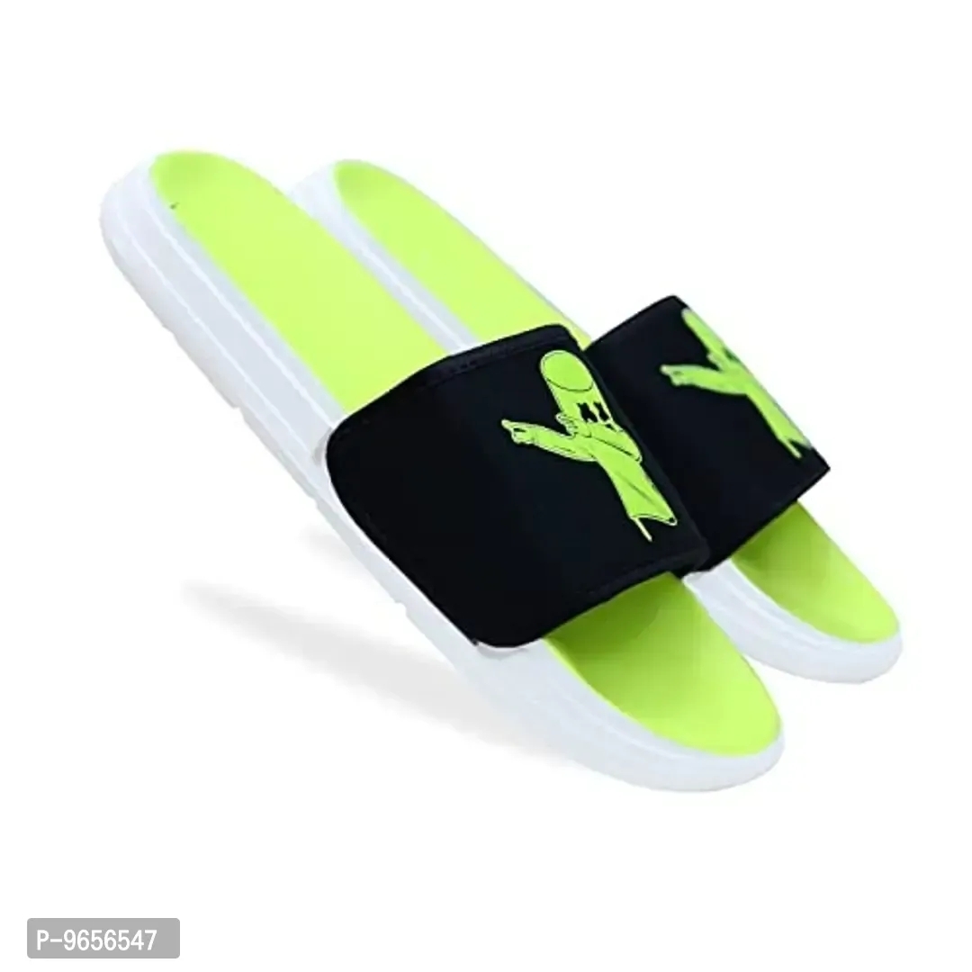 FOOTOX BE YOUR LABEL Men's Flipflop Slipper FMF-05 - Green, 11UK