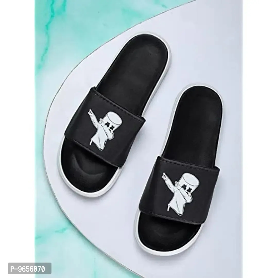 FOOTOX BE YOUR LABEL Men's Flipflop & Slipper FMF-05 - Black, 3UK