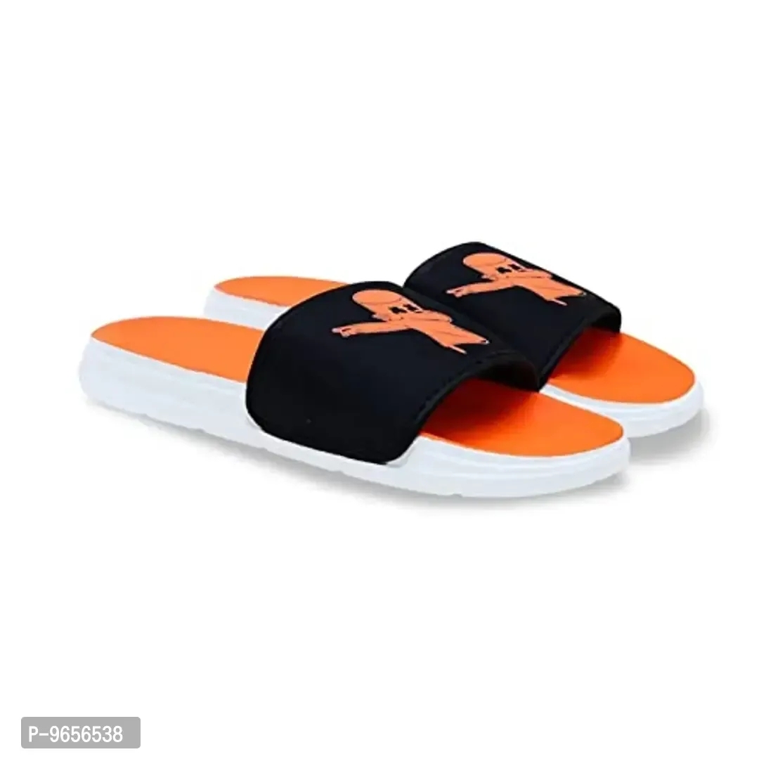 FOOTOX BE YOUR LABEL Men's Flipflop Slipper FMF-05 - Orange, 4UK