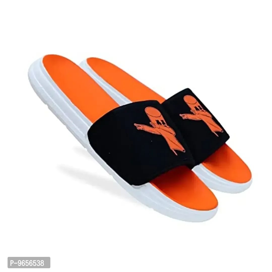 FOOTOX BE YOUR LABEL Men's Flipflop Slipper FMF-05 - Orange, 7UK