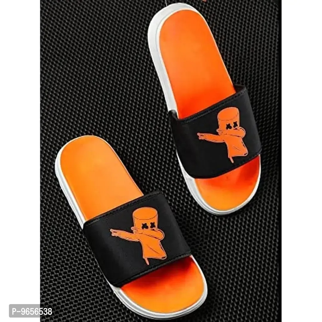 FOOTOX BE YOUR LABEL Men's Flipflop Slipper FMF-05 - Orange, 7UK