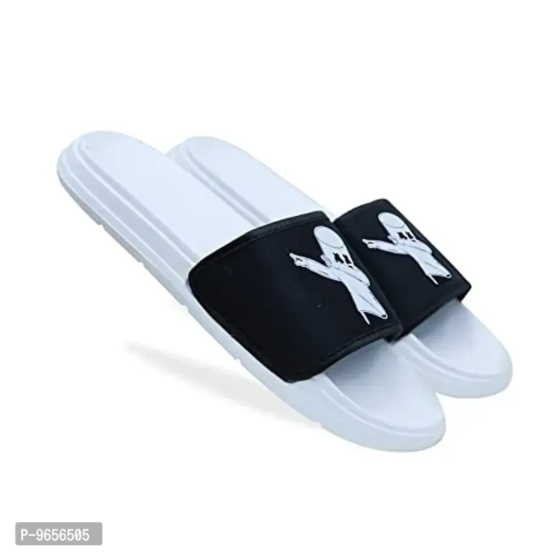 FOOTOX BE YOUR LABEL Men's Flipflop & Slipper FMF-05 - White, 2UK