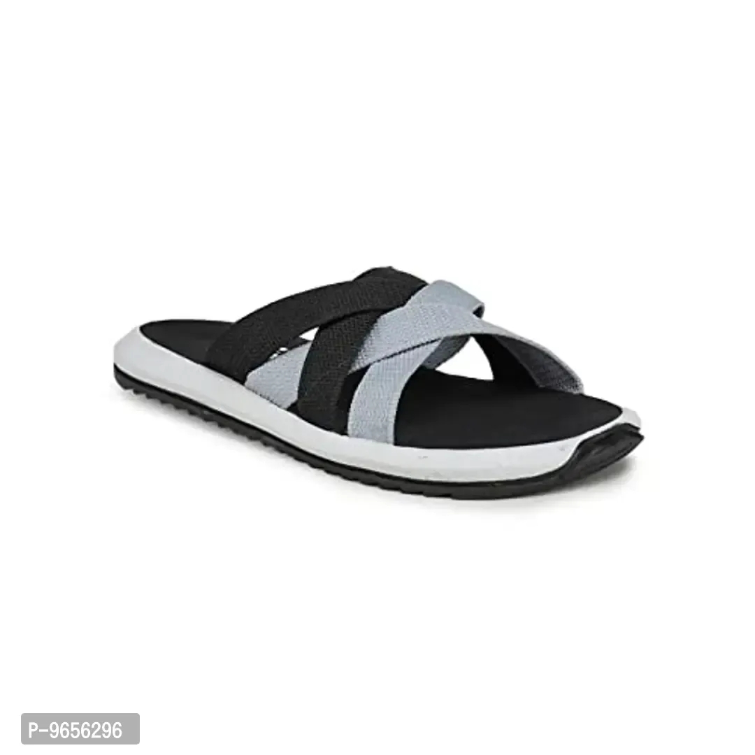 FOOTOX BE YOUR LABEL Men's Flipflop & Slipper FMAS-01 - Gray, 2UK