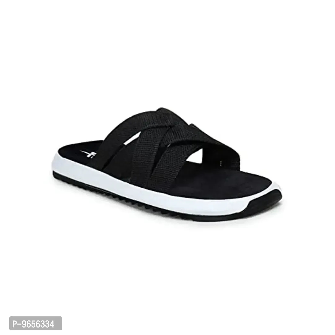 FOOTOX BE YOUR LABEL Men's Flipflop & Slipper FMAS-01- - Black, 6UK