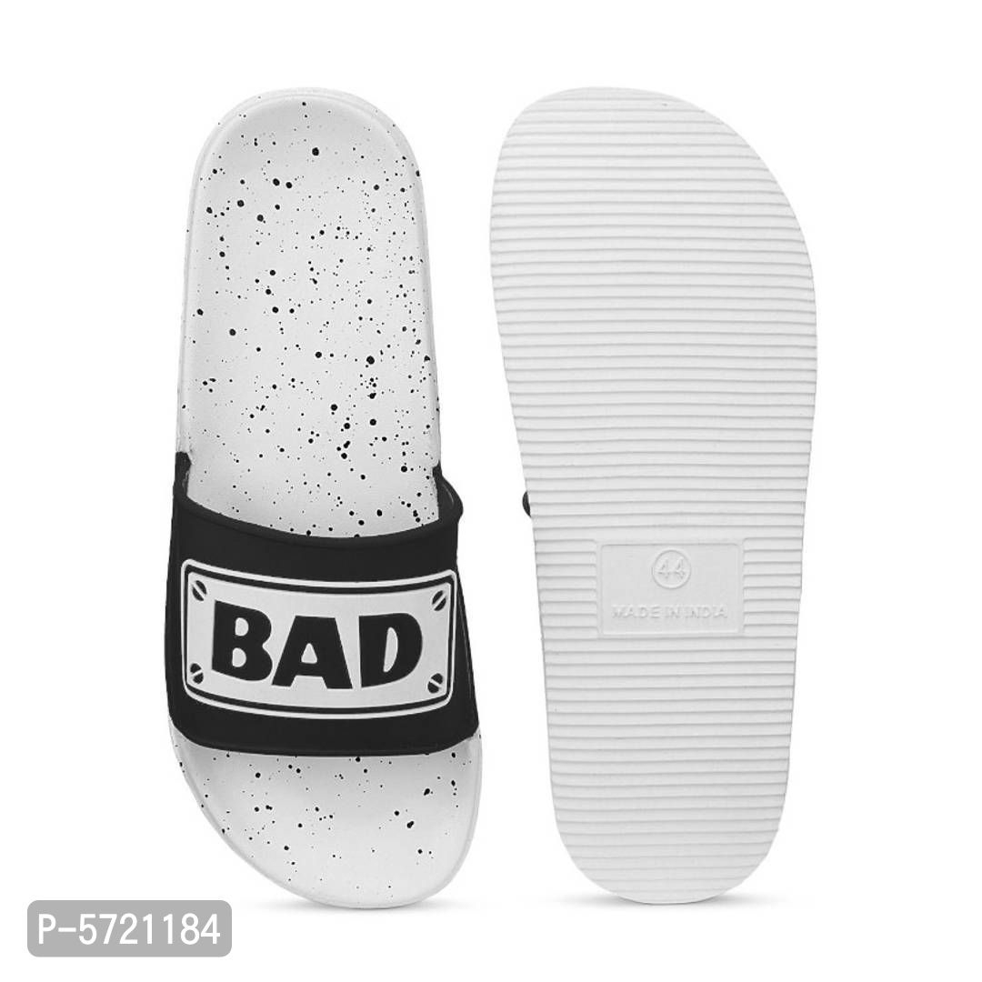 Stylish EVA Bad Boy Slipper (Pack of 1 Pair) - White, 7UK