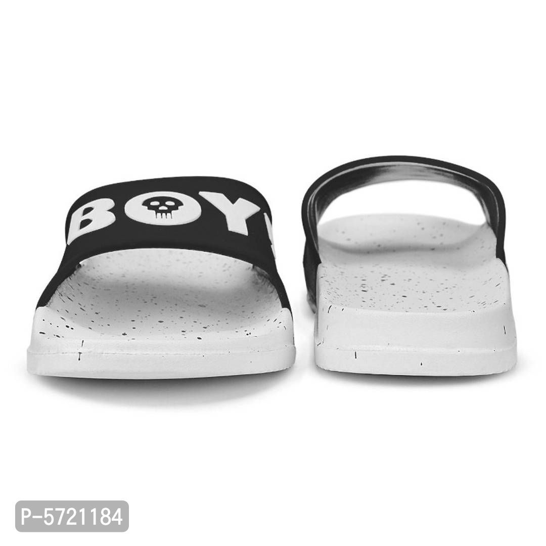 Stylish EVA Bad Boy Slipper (Pack of 1 Pair) - White, 7UK