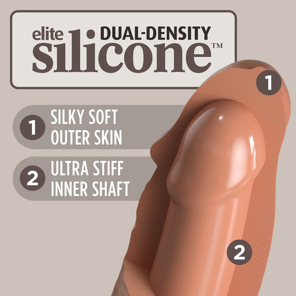 8inch Silicon Condom Brown With Belt - This product is non returnable