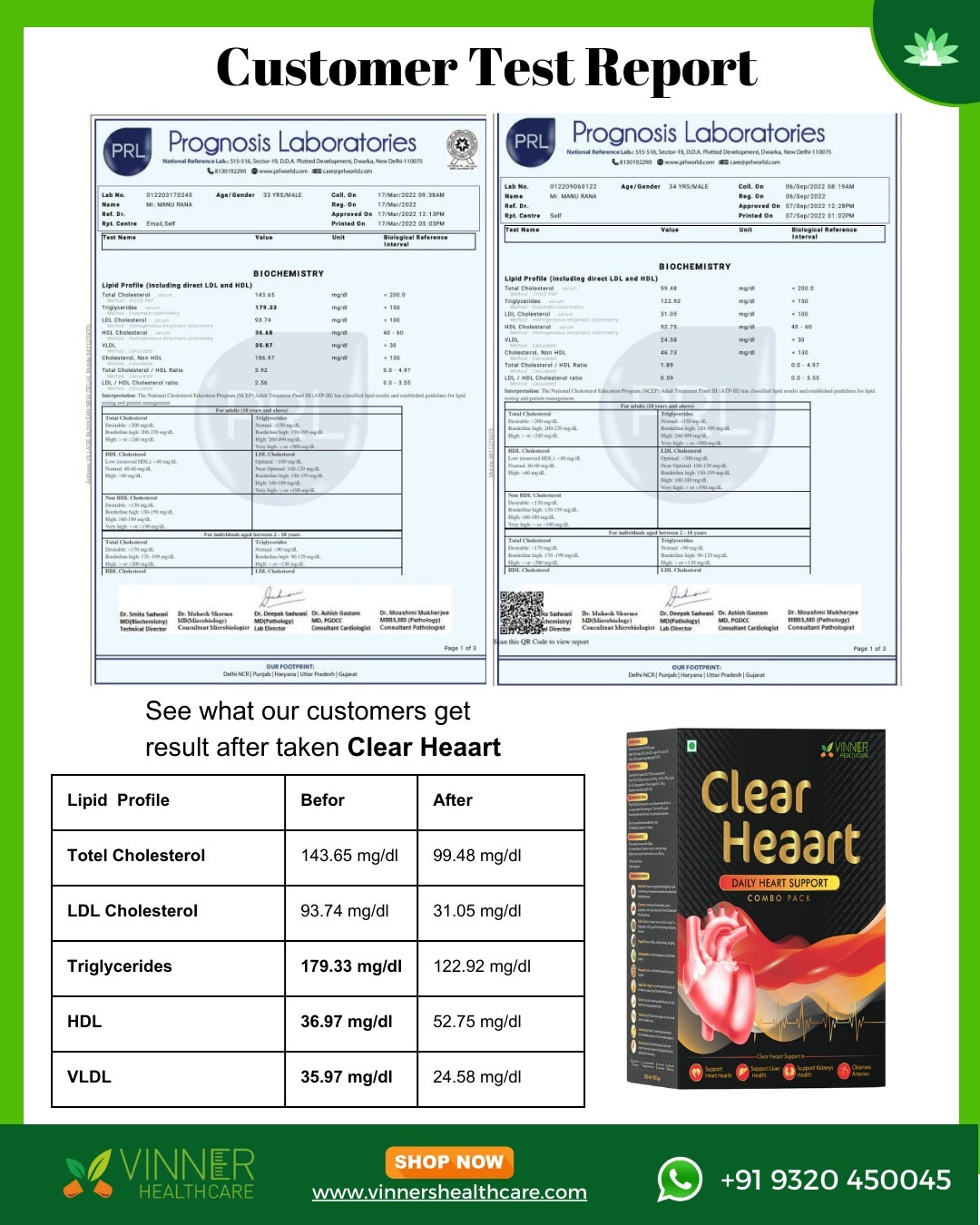 Clear Heaart Combo: 100% Natural Heart Health Solution with a 100-Day Guarantee - 45-DAY TREATMENT PLAN