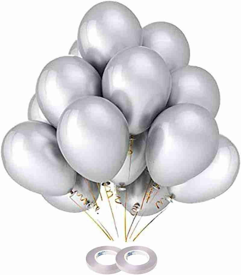 Silver Metallic Balloon (50pcs)