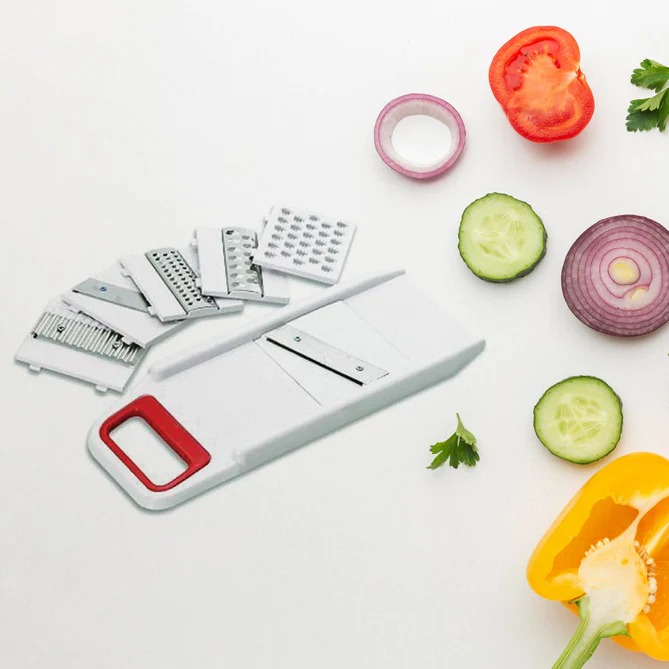 6IN1 SLICER MULTI PURPOSE VEGETABLE SLICER GRATER FOR KITCHEN USE