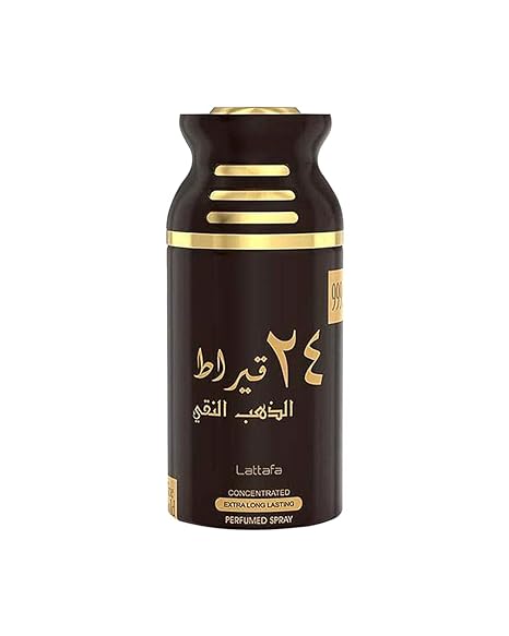 Click to open expanded view Lattafa 24 Carat Pure Gold Deodorant Imported Long Lasting Perfumed Deodorant Spray for Men and Women 250 ml (Pack of 1)