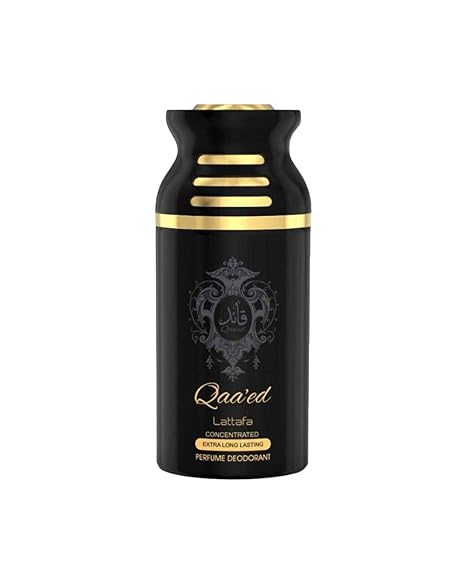 Lattafa Qaeed Deodorant Imported Long Lasting Perfumed Deodorant Spray for Men and Women 250 ml (Pack of 1)