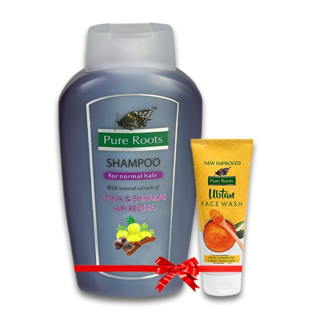 Pure Roots Herbals Pure Roots Amla, Shikakai & Reetha Shampoo 1000ml With Free Face Wash