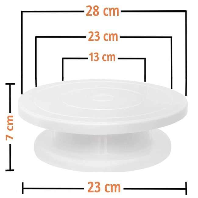 Cake Turntable Rotating Revolving Cake Decorating Stand and Easy Glide  Fondant Smoother Decorating Baking Tool 28cm, Cake Turn Table, Decorating  Baking Tool, Cake Decorating Turntable Stand