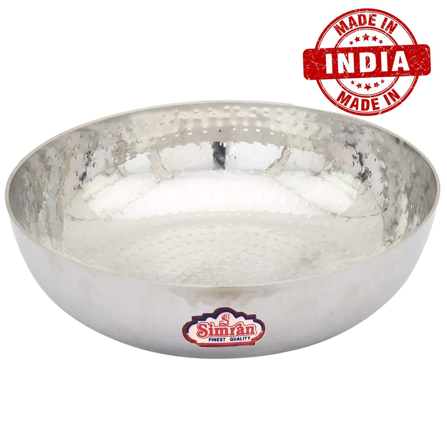 Indian Hammered Stainless Steel Kadai