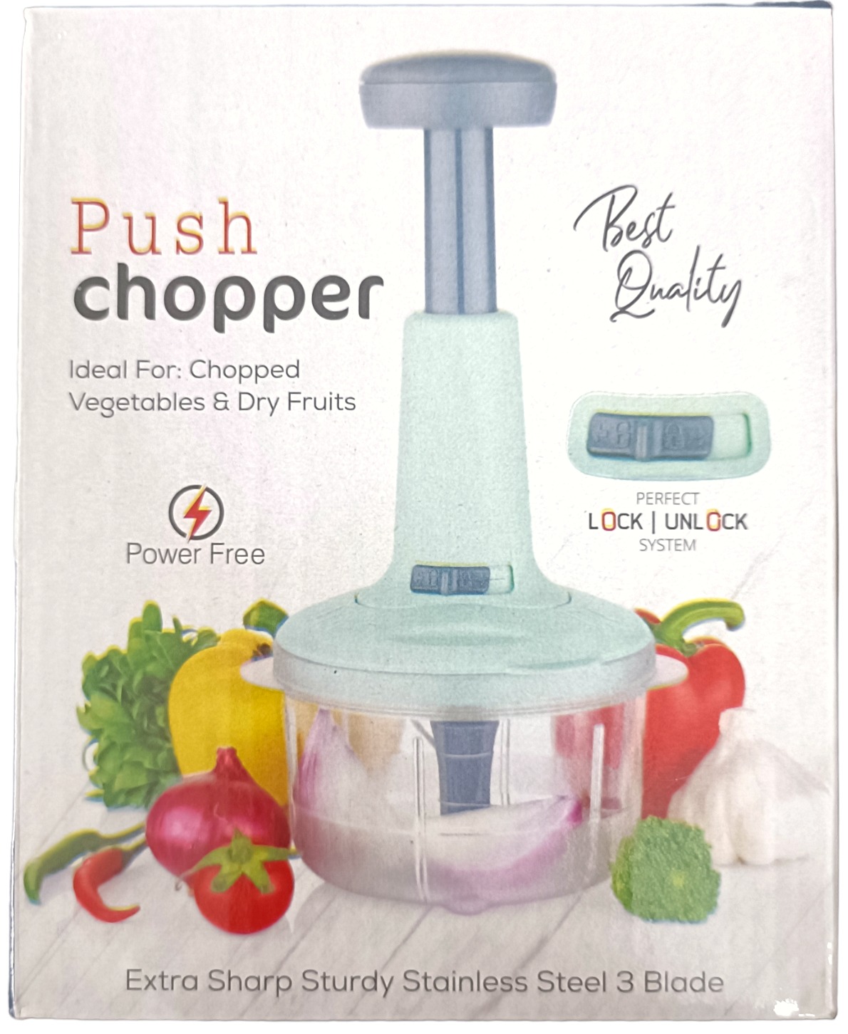 Capacity: 650 ml Manual Vegetable Push Chopper