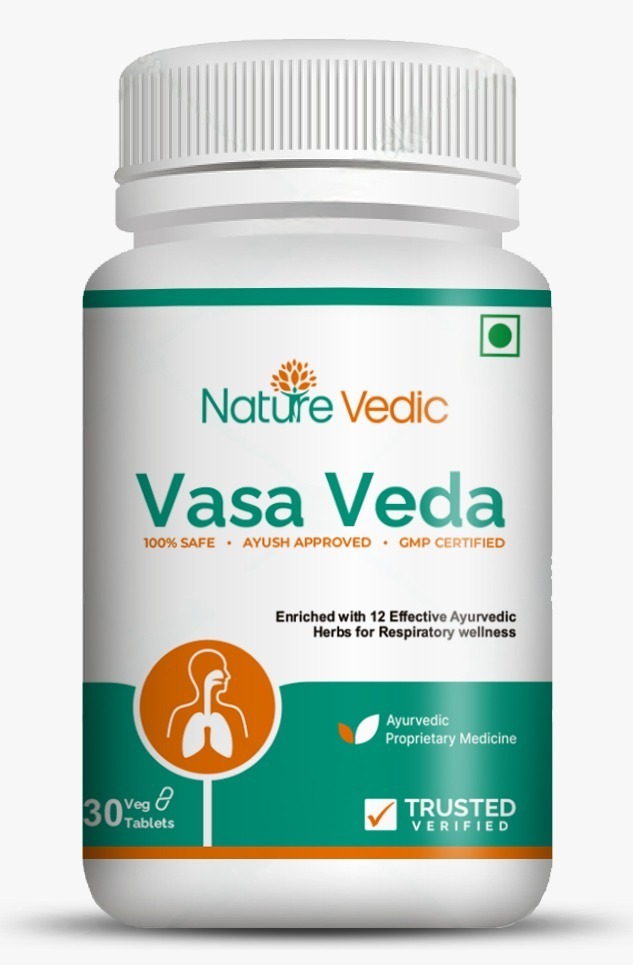 "Nature Vedic Vasa Veda Effective for Respiratory Infections, Allergies & Lungs related problems. Its enriched with 12 effective Ayurvedic Herbs.  100 % Safe  Ayush Approved GMP Certified"
