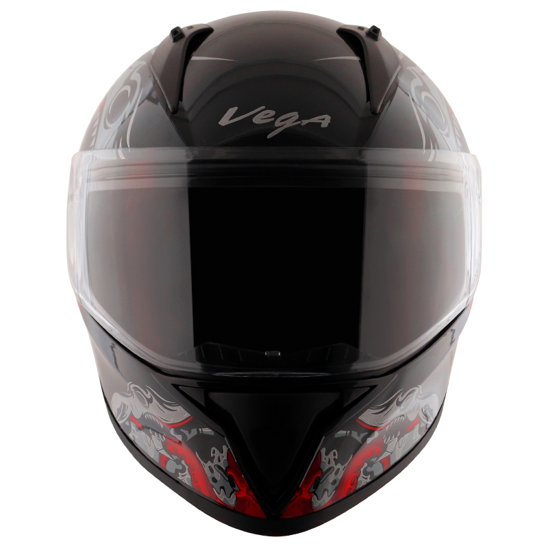 Vega Bolt Octopus Black Red Gloss Helmet - M