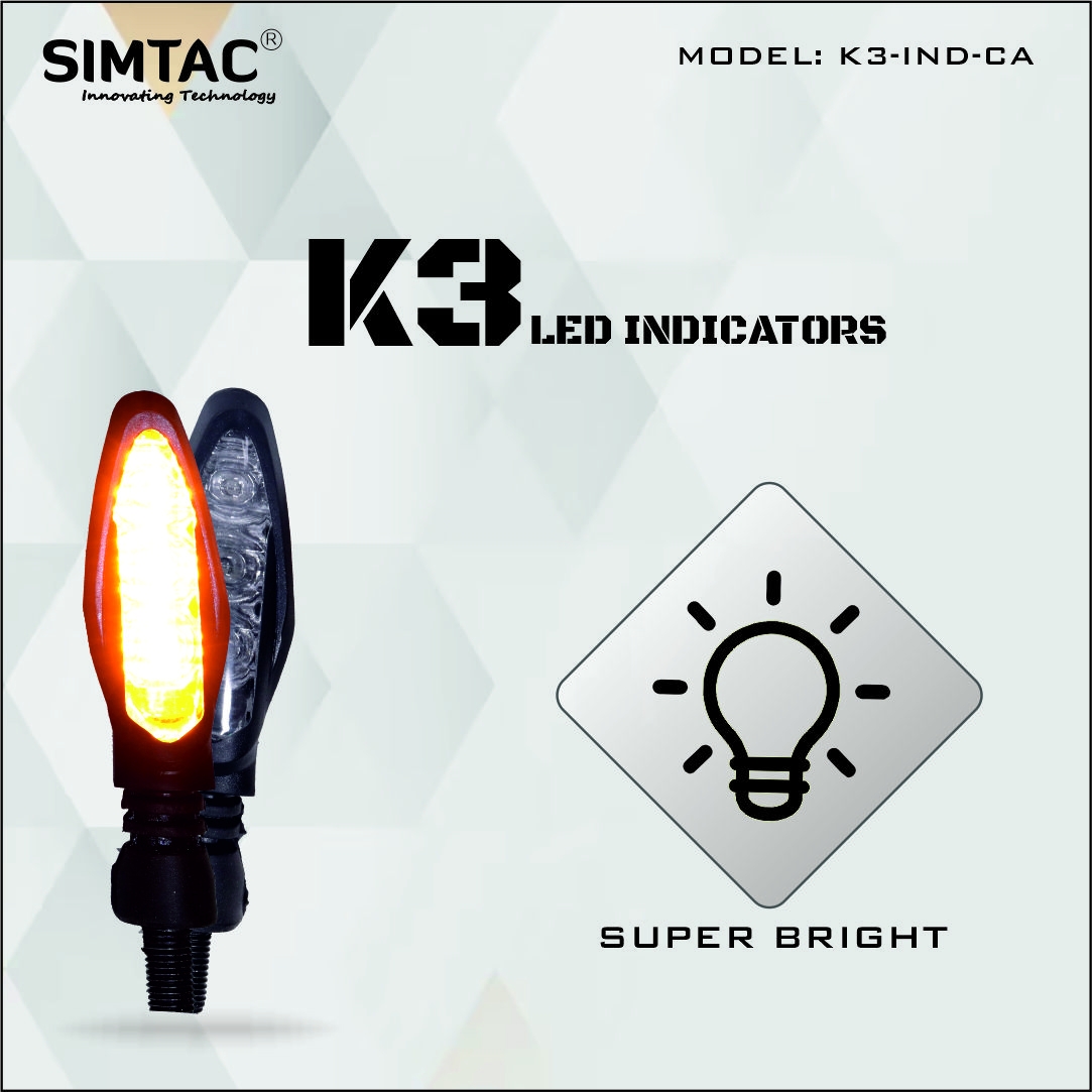 Simtac KTM Style K3 Indicator Compatible With KTM and Other Bikes - Amber