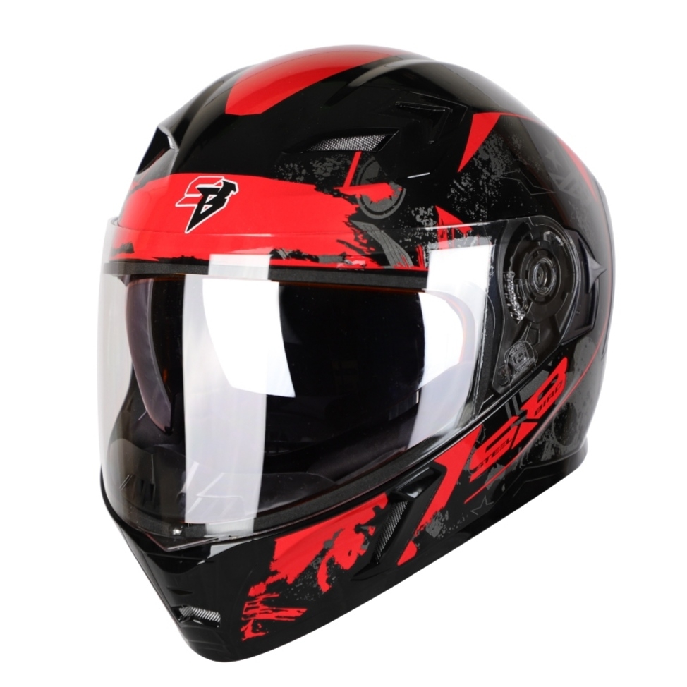 Steelbird SBA-21 Combat Glossy Black with Red - M