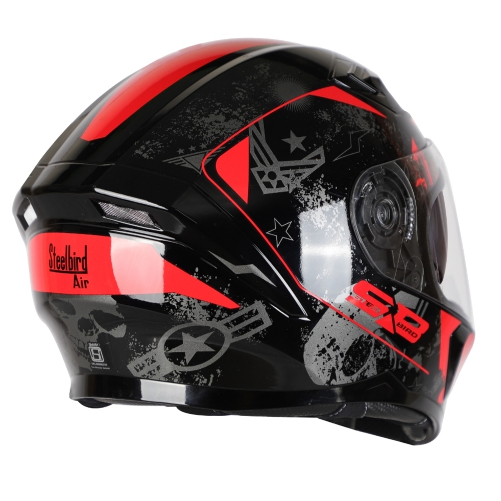 Steelbird SBA-21 Combat Glossy Black with Red - M