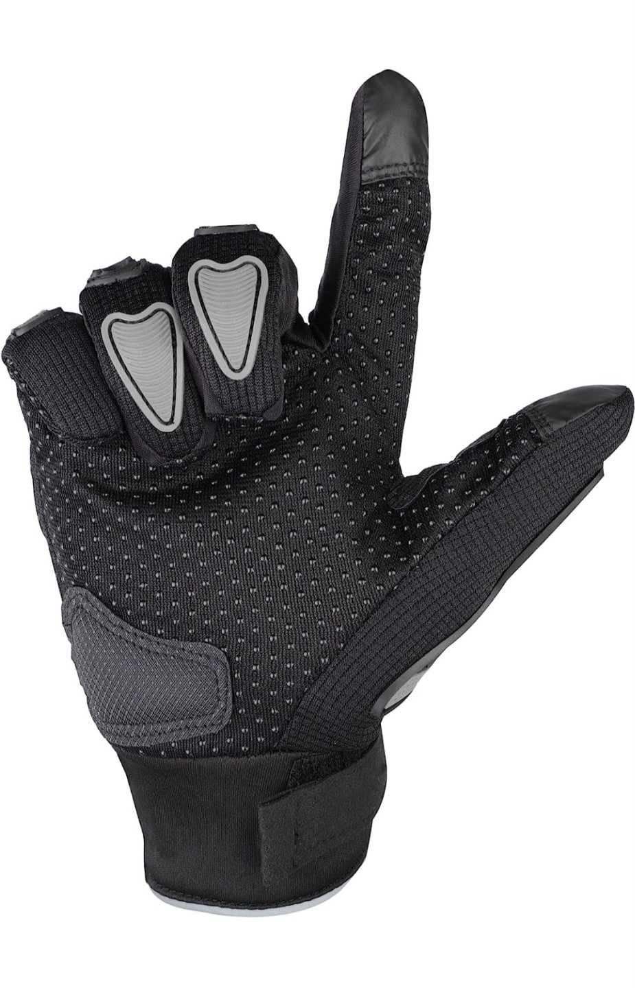 Steelbird Full Length Riding Gloves (Black/Grey)  - XL