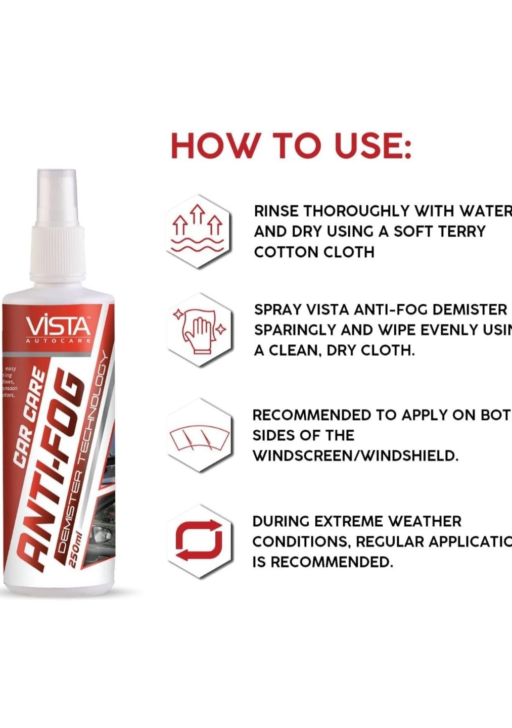 Vista Anti-Fog Demister (250ml)