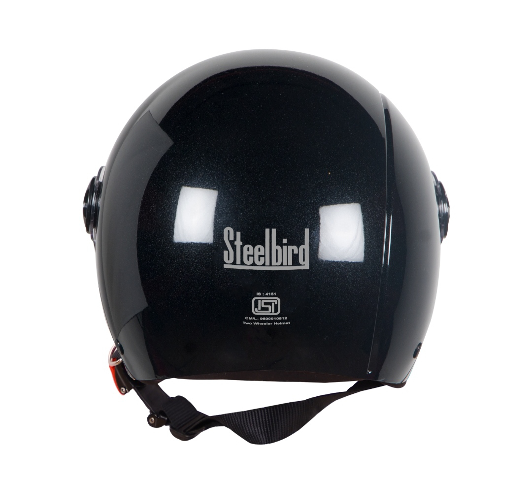 Steelbird SBH-16 Rex Glossy Black (Fitted with Clear Visor and Smoke Visor Only For ILLUSTRATION PURPOSE) - M