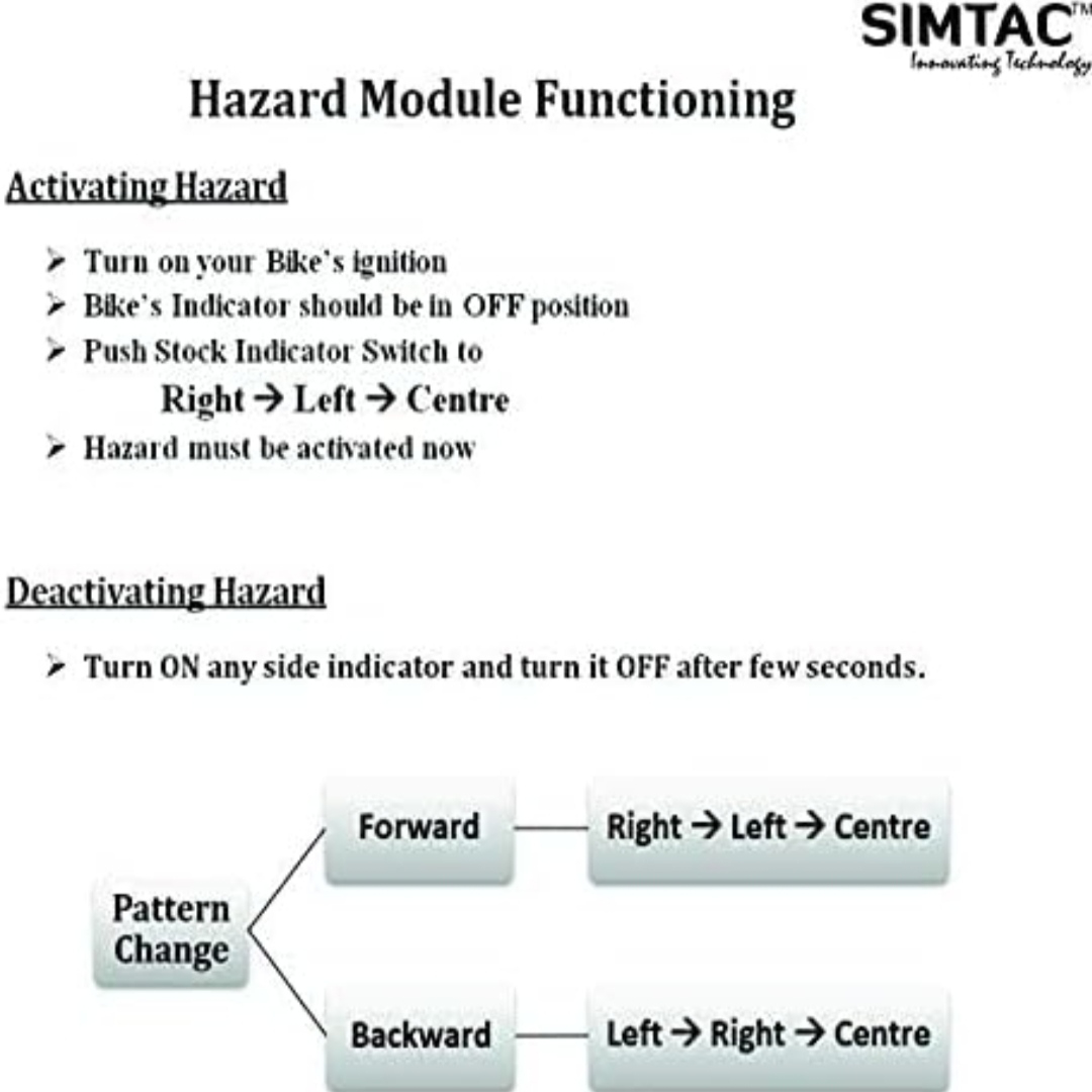 Simtac PNP Hazard Flasher for KTM RC,DUKE & BAJAJ Dominar 400,250 (BK20-SL)