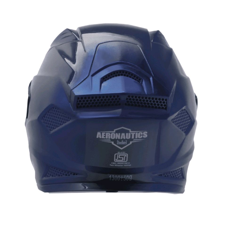 Steelbird SBH-25 ISS Breeze On Ombre Glossy Black With Y. BLUE - L