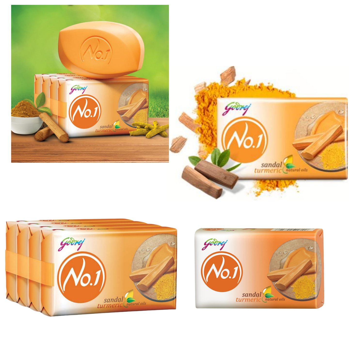 Godrej No.1 Sandal & Turmeric Soap (50 gm, Pack of 1, ) : BRAND_BOX (Set of  216) - BRAND_BOX of 18 POLYBAG of 12 EACH of 1 (18x12x1, 216 units) | Udaan  - B2B Buying for Retailers