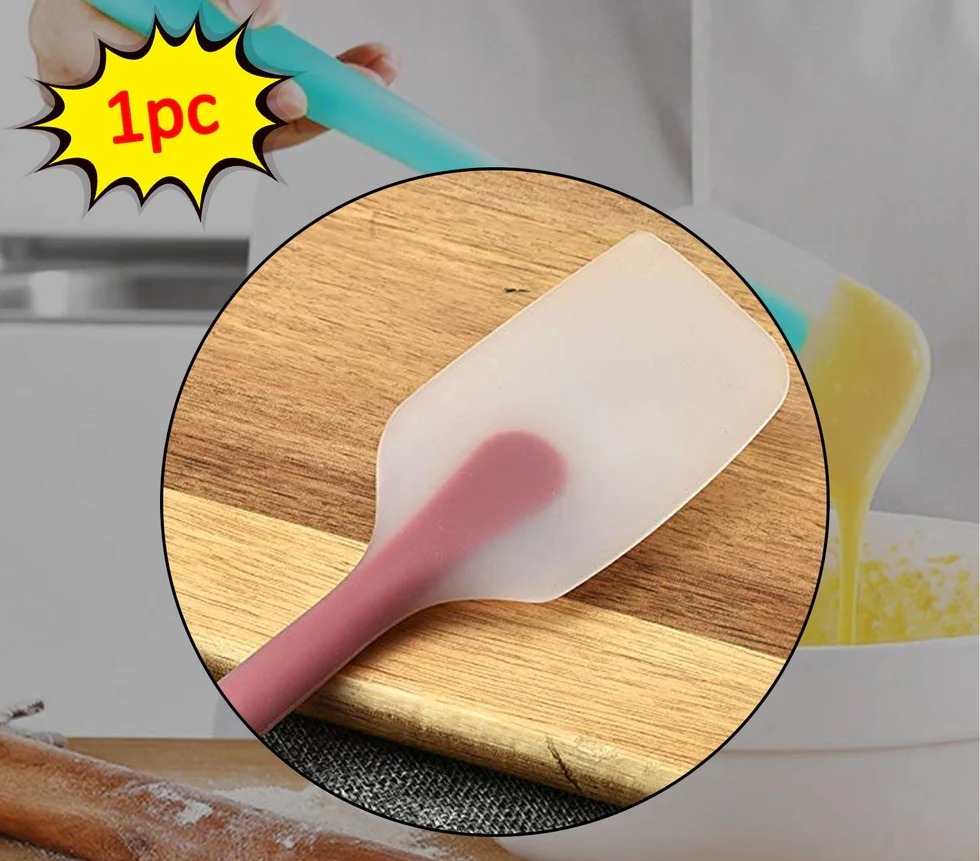 1pc Random Color Silicone Jar Spatula, Non-Stick Icing Spatula, Silicone,  Heat Resistant, Baking Tools, Kitchen Gadgets, Kitchen Accessories