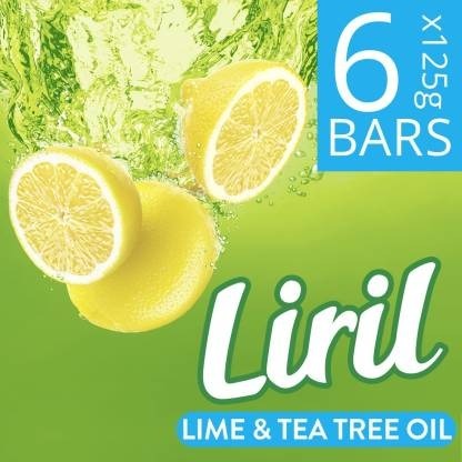Liril Lemon & Tea Tree Oil Soap : 6x125 gms