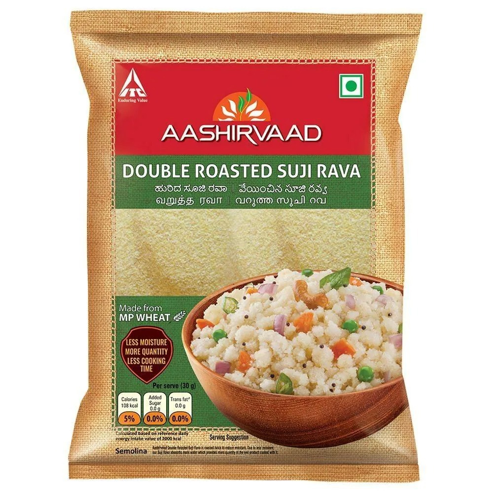 AAshirvaad Double Roasted suji Rava : 1 kg