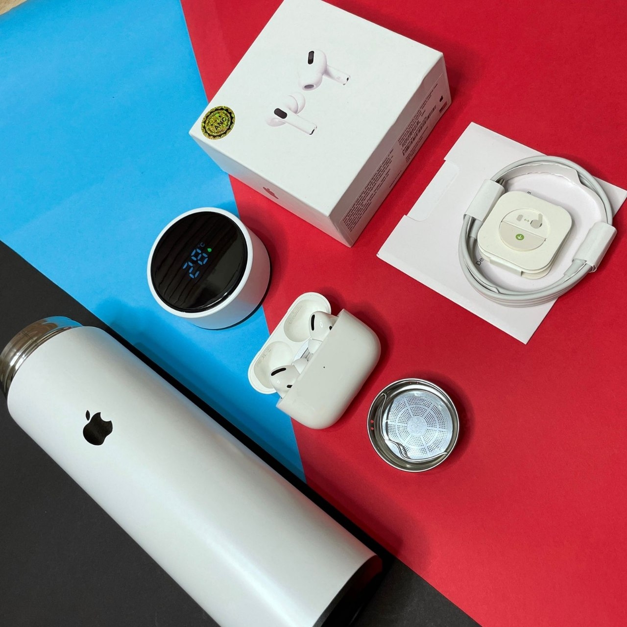 AirPods Pro With Stainless Steel Water Bottle 