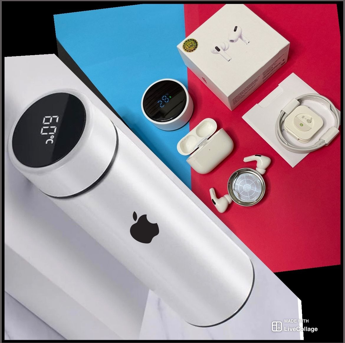 AirPods Pro With Stainless Steel Water Bottle 