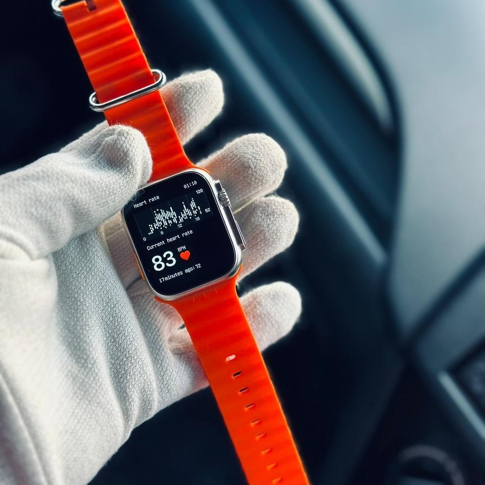 Hiwatch Pro T800 Series 8 Ultra Budget Smartwatch | 1.99 Infinity Display, Aluminium Case - Orange