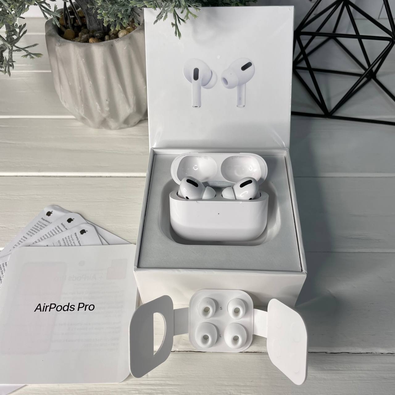 Air Pods Pro Premium Quality With Active Noise Cancellation With High Quality Silicon Case - Without Silicon Case, 1 Month Replacement Warranty