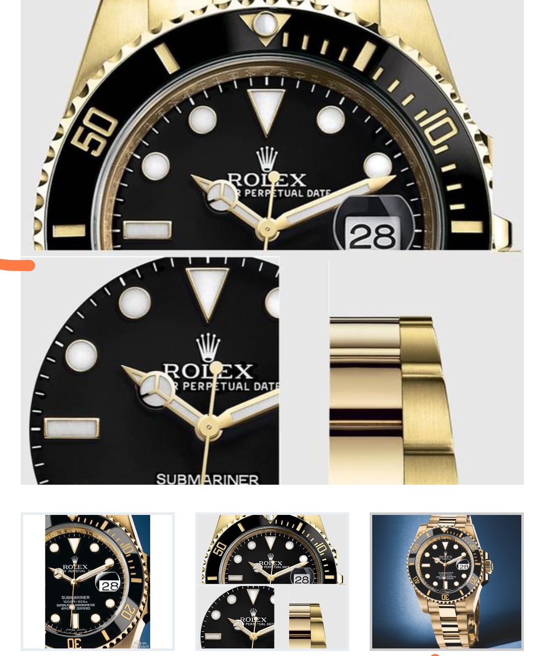 Rolex Submariner Yellow Gold Black Dial  (Refurbished - Festival