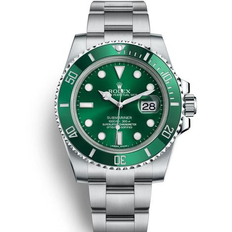 Rolex Submariner Date Oyster Green Steel (Refurbished)    - silver