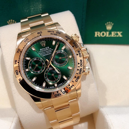 Rolex Daytona Automatic Gold Chain Green Dial (Refurbished)   